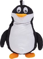 Fashy warmwater kruik 0,8L met afneembare pinguin Pino hoes 36x38 cm - kruik met afneembare zachte hoes pinguin - warmwaterzak pinguin - knuffelkruik pinguin - kruik pinguin