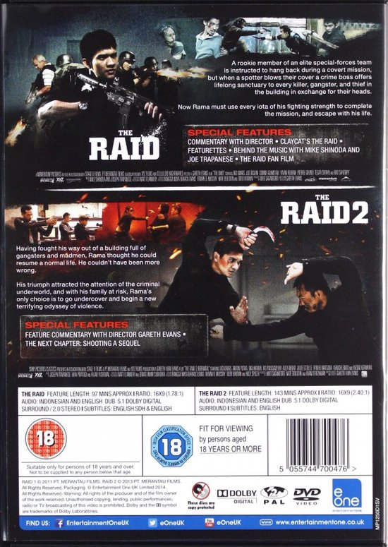 The Raid [2DVD] (Dvd), Yayan Ruhian Dvd's bol
