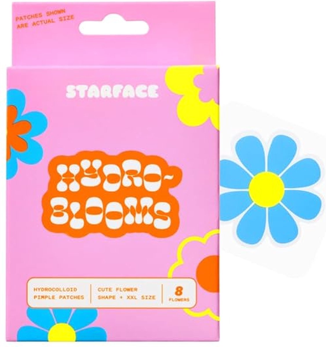 Goedkoopste Starface Hydro-Blooms, 100 Hydrocolloid Pimple Patches - XXL Size for Bigger Spots on Face and Body - Fun Flower Shapes - 8 Count