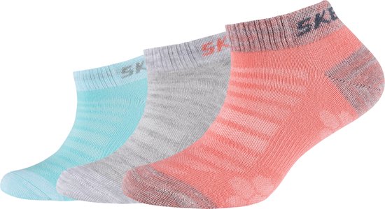 Skechers 3PPK Girls Mesh Ventilation Socks SK43032-3060, voor meisje, Veelkleurig, Sokken, maat: