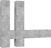 vidaXL - 6-delige - Tv-meubelset - spaanplaat - betongrijs
