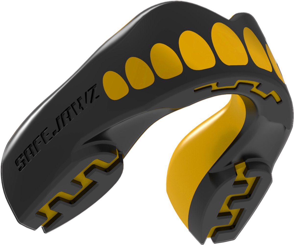 Safejawz gebitsbeschermer extro-series goldie zwart/goud junior