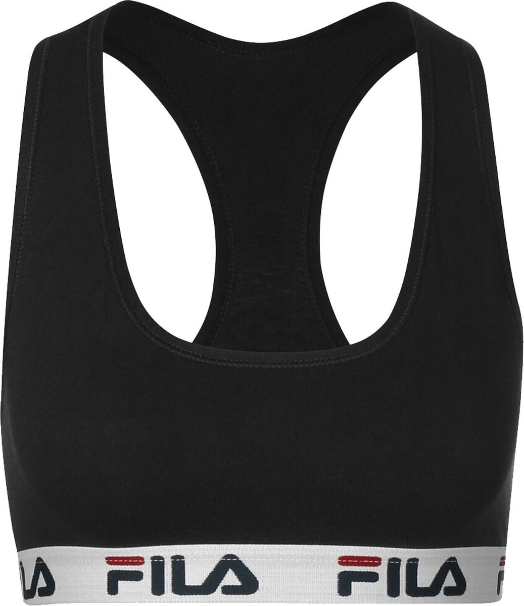 Fila Woman Bra Elastic Band - Zwarte Sport Top - L - Zwart