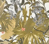 EXOTISCHE PLANTEN BEHANG | Botanisch - groen grijs wit roze - A.S. Création Desert Lodge