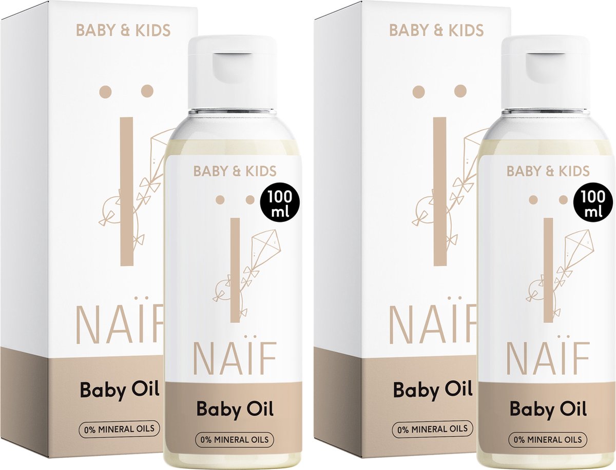 Goedkoopste Naïf - Verzachtende Babyolie Voordeelset - 2x100ml - Baby's & Kinderen - met Natuurlijke Ingrediënten