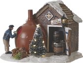 LuVille Kerstdorp Miniatuur Bierbrouwerij - L16 x B14 x H12 cm