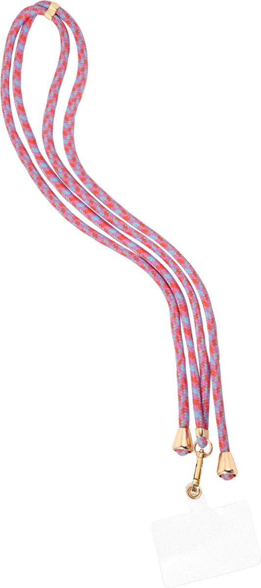 Telefoonkoord met print - stevig polyester koord in gemengde kleuren