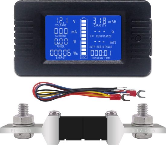 Voltmètre DC, ampèremètre, compteur d'énergie, moniteur de batterie,  affichage LCD,... | bol