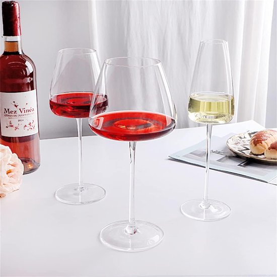 Verre à vin rouge à fond concave en cristal sans plomb (2 pièces) – Verre à  vin en... | bol