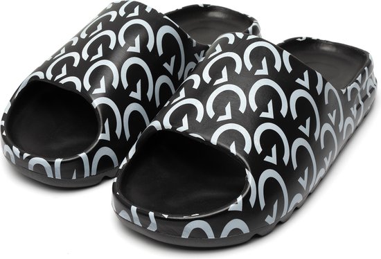 Gareth & Lucas The Seventy-Four Slippers - Badslippers Heren en Dames - Maat 36 - EVA Badslippers - Zwart