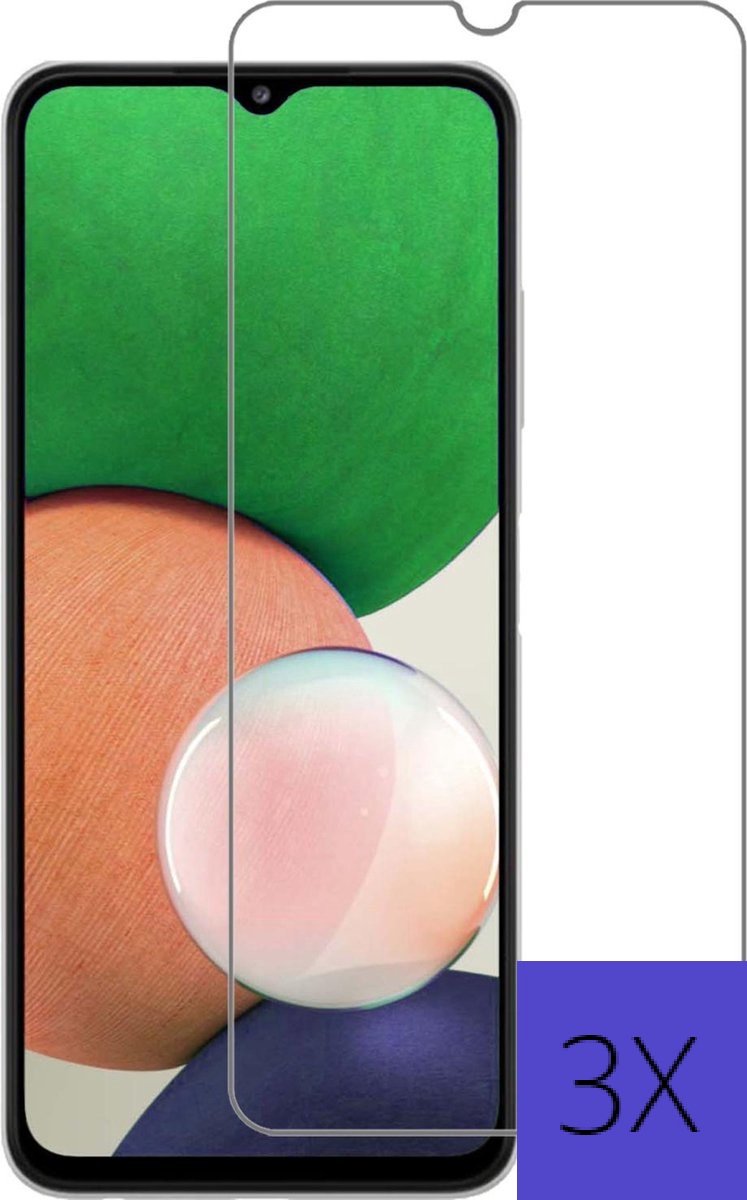 Screenprotector Samsung Galaxy A22 5G Screenprotector- Tempered Glass - Beschermglas - 3X