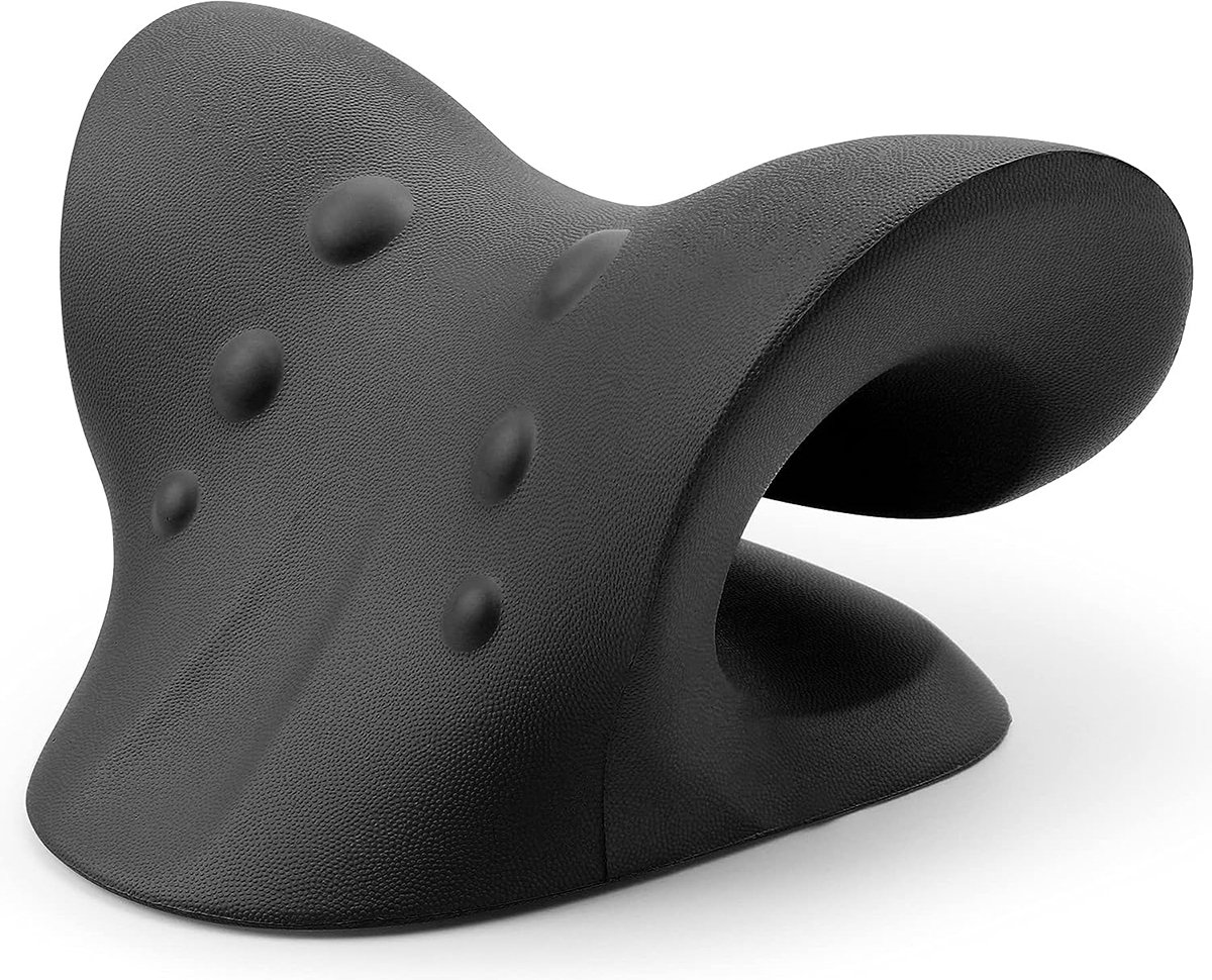 Nekstretcher - Massage Kussen - Rug en Nekklachten - Neck Releaser - Shiatsu Massagekussen - Nek Tractie Apparaat - Nekmassage Kussen - Neck Releaser - Zwart