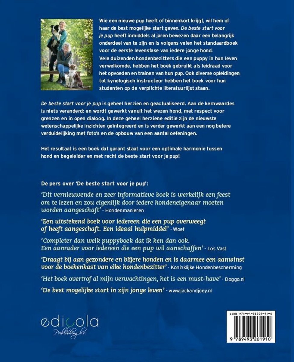 Een hondenleven lang fysiek en mentaal in balans 1 - De beste start voor je pup - back cover