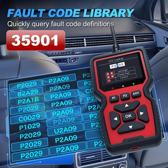 Diagnoseapparaat auto, OBD-foutuitlezer met volledige OBDII-functies