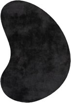 CleanWalk - Vloerkleed - Heat Karpet - Kidneyvorm - Hoogpolig - 160 x 230 cm - Katoenen backing - 39 mm hoog - Antraciet