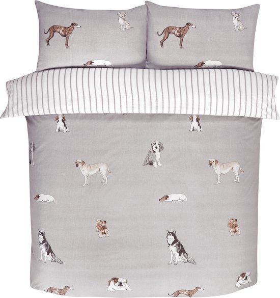 dekbedovertrek So Soft Paws & Tails - microfibre - Lits jumeaux - 230x220 + 2pcs 50x75cm