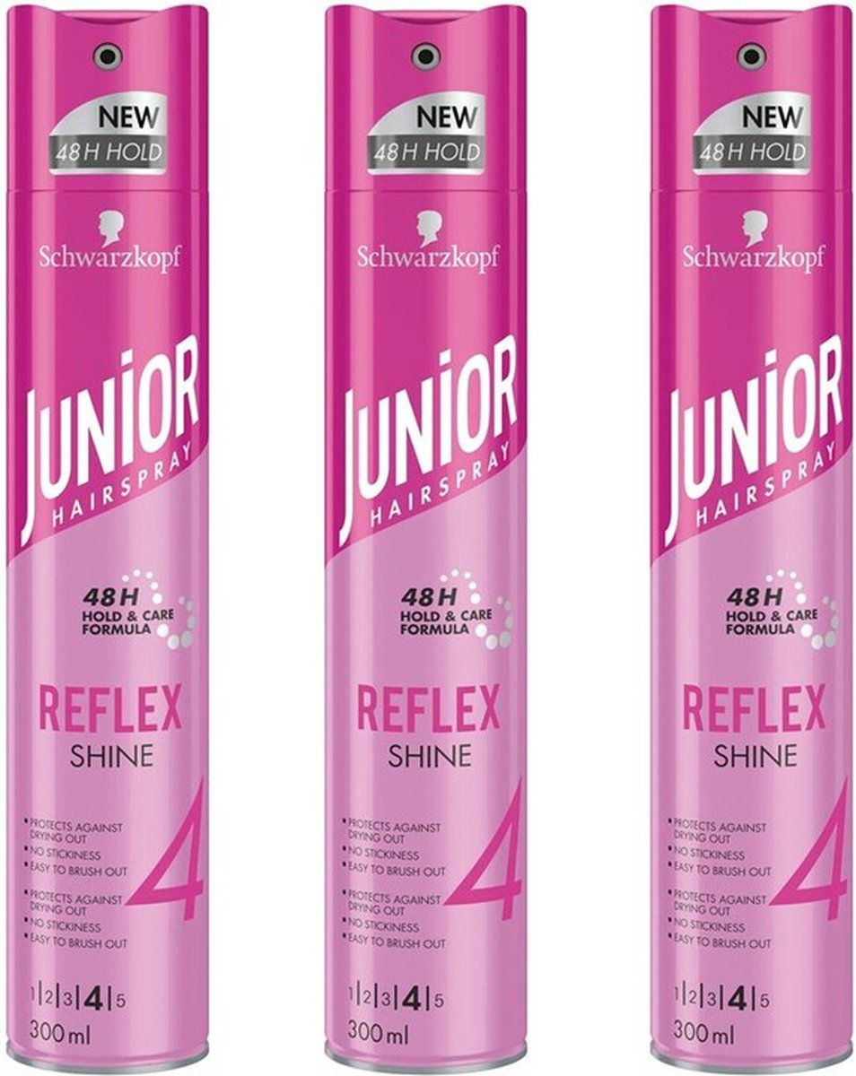 Junior Haarlak - Ultra Reflex Shine - 3 x 300 ml
