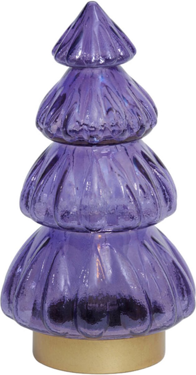 Kerstboompje Kerstboom glas oliekleur bruin Light&Living H28x15