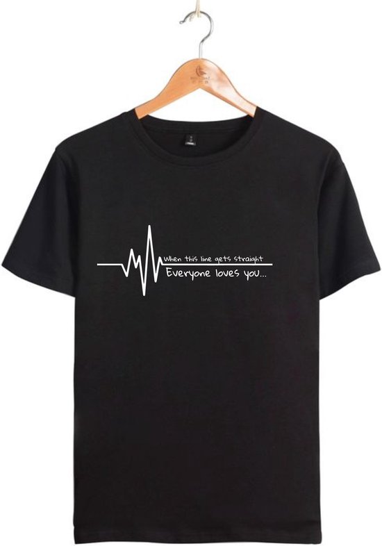 When This Line - Everyone Loves You T-shirt Black Cotton