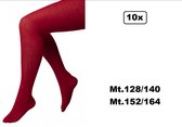 10x Maillot rood in 2 maten - mt.128/140 en 152/164 - Piet Sinterklaas evenement thema feest festival kou