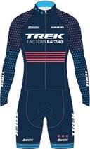 Santini Trek Factory Racing Snelpak Heren - - Cyclocross Skinsuit Nautica Blue - L