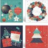 100 Cartes de Noël et Nouvel An de Luxe avec Enveloppes - 10x10CM