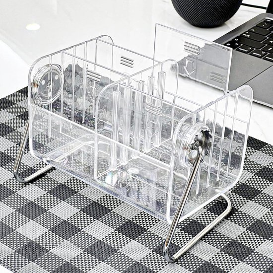 QUARKZMAN Theezak-organizer, 3 vakken, grenenhout, theebox met handvat