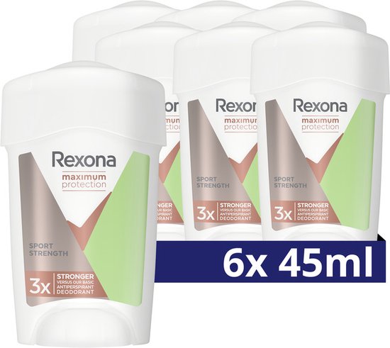 Rexona Women Maximum Protection Sport Strength Anti-Transpirant Deodorant Stick - 6 x 45 ml - Voordeelverpakking