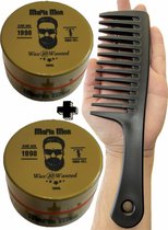 2 Wax + Gratis Kam pack! Mafia Men Haarwax 10 Wanted (300 ml)