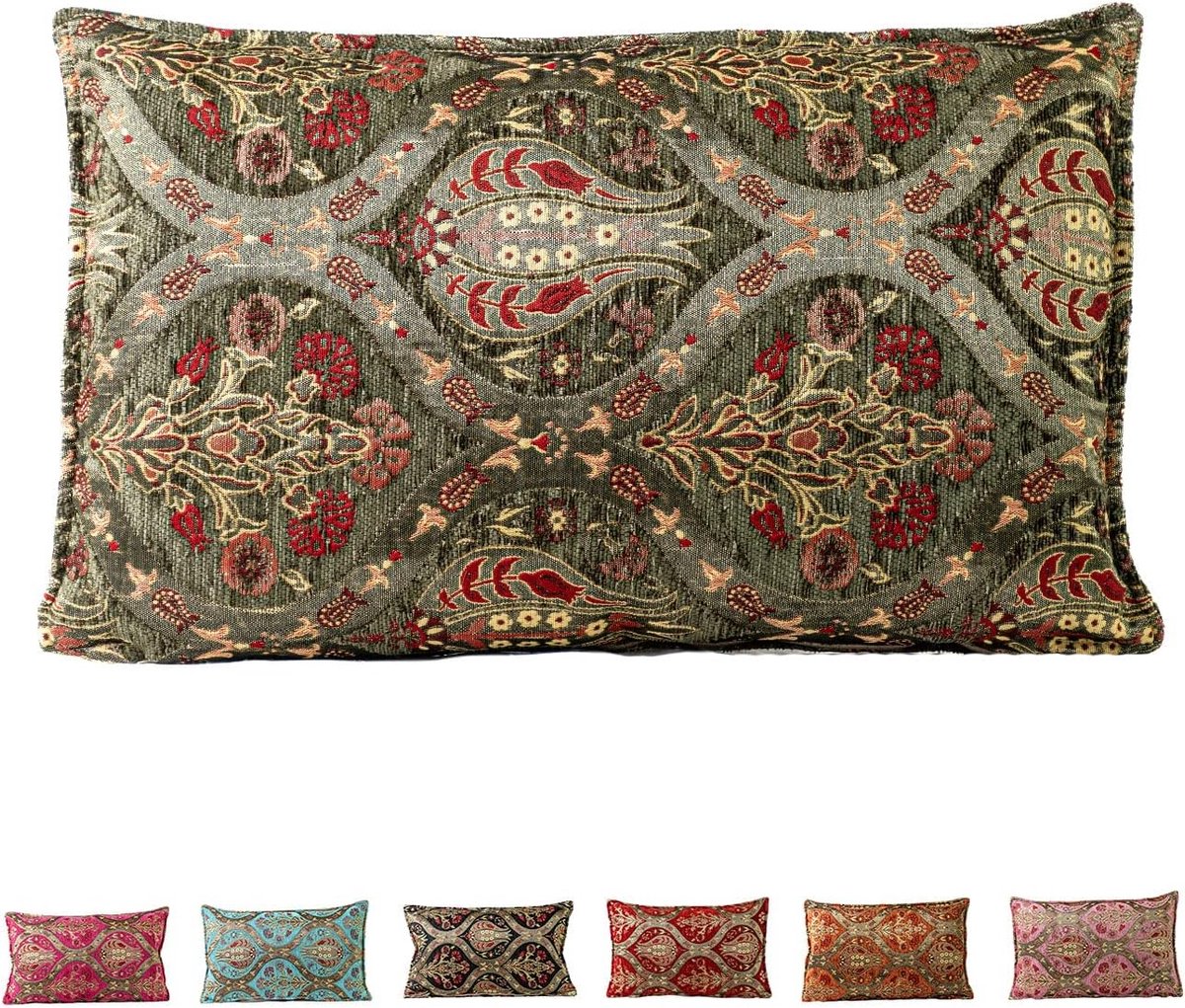 Thuys Decoratieve kussenhoes met ritssluiting voor slaapkamer - sofakussen - perfect voor woondecoratie verkrijgbaar in meerdere maten en kleuren (30x50cm) (groen)