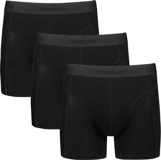Comfortabel & Zijdezacht Bamboo Basics Rico - Bamboe Boxershorts Heren (Multipack 3 stuks) - Onderbroek - Ondergoed - Zwart - XL