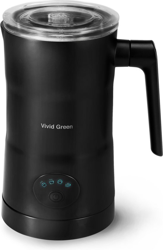 Vivid Green Melkopschuimer Electrisch - 4-in-1 - Melkopschuimers - Opschuimer Voor Melk - Milk Frother - Zwart