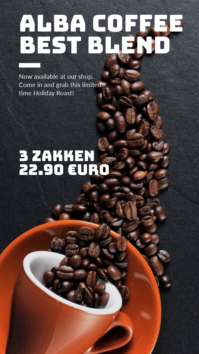 3 x Alba koffie best blend 2.4 kg - Medium - dark roast