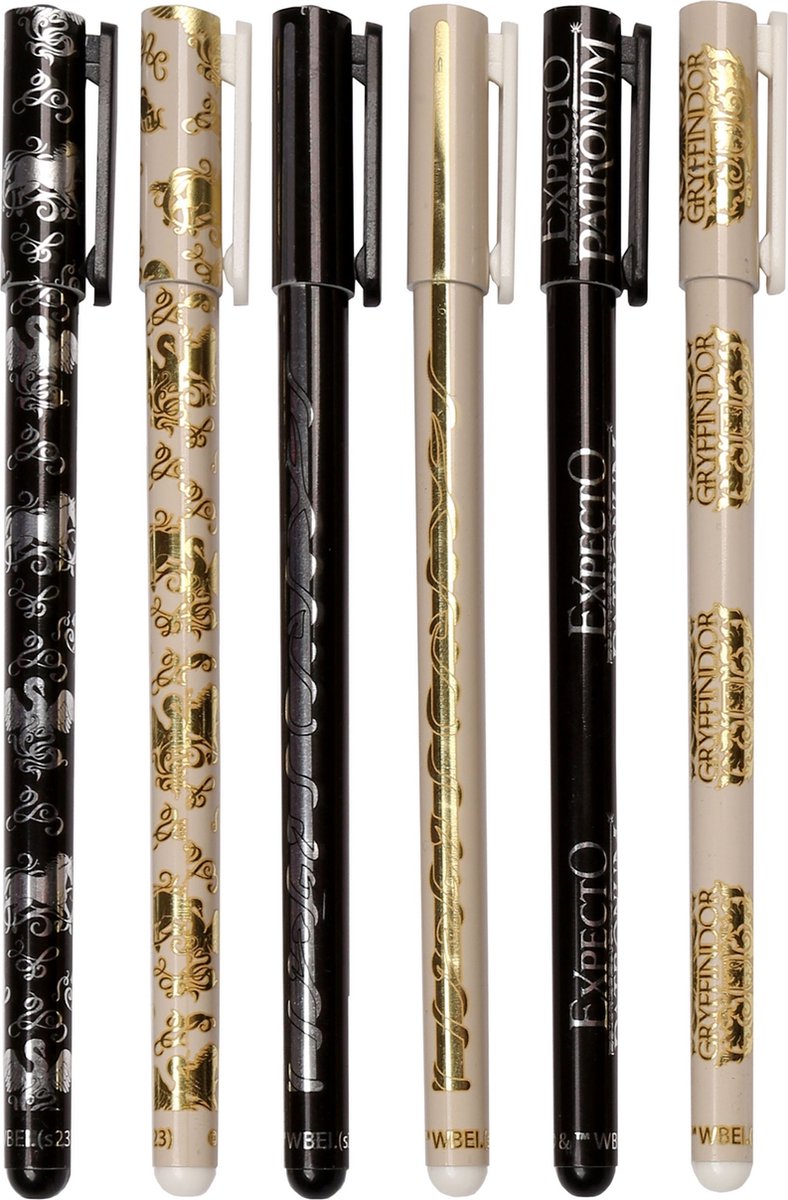 Harry Potter Set de 6 stylos à encre noire