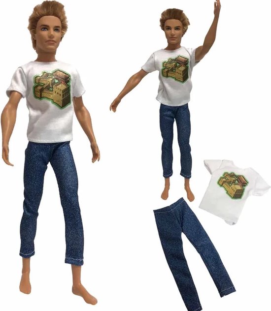 Isa's Friends® Poppenkleertjes - 5 Outfits voor Mannen poppen - Geschikt voor o.a Barbie - Setje 'Sem' van Isa's friends — afbeelding 3