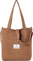Sac à bandoulière pour femme – Sac à bandoulière en velours côtelé pour femme, sac à main avec poignée pour bureau, école, shopping, voyage, café, mode