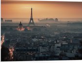 PVC Schuimplaat- Eiffeltoren - Parijs - Stad - Gebouw - 80x60 cm Foto op PVC Schuimplaat