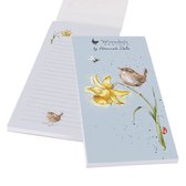 Wrendale Magnetic Shopping Pad - 'The Birds and the Bees' Wren Shopping Pad - Magnetisch Boodschappenlijstje