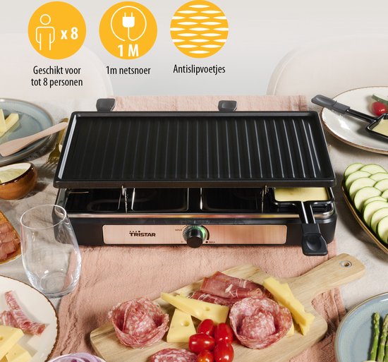 Tristar Gourmetset - RA-2746 - 1400W - Bakplaat 8 personen - Incl 8 pannetjes - PFAS-Vrij — afbeelding 2