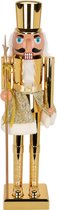 Christmas Decoration notenkraker decoratie figuur/beeld -60 cm - goud - kunststof