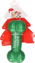 Christmas Decoration honden speelgoed bot - groen -16,5 cm -kerstcadeau
