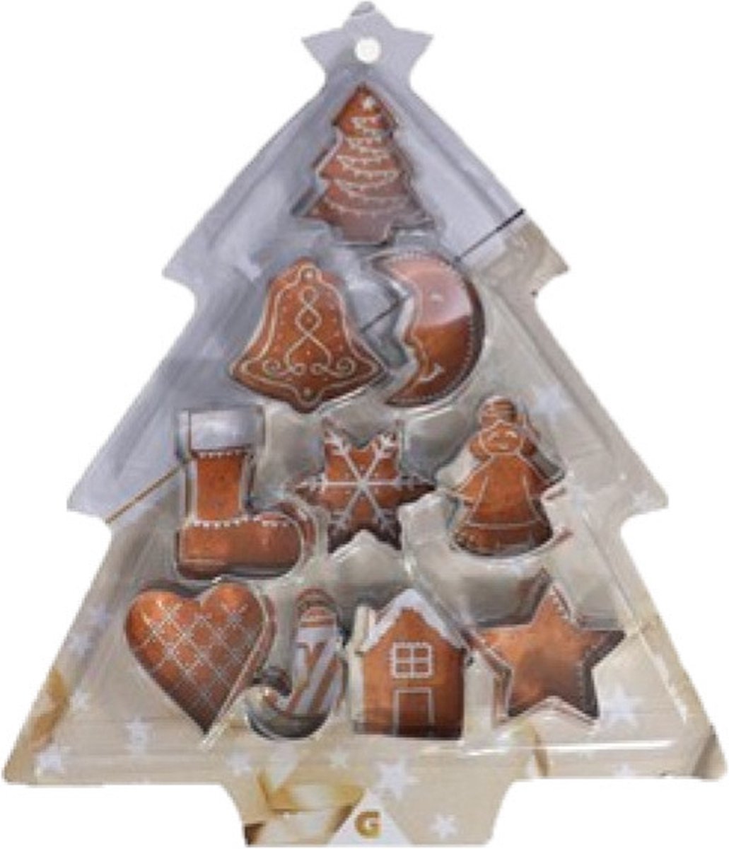Gerimport Kerst koekvormpjes - 10x stuks - uitsteek vormpjes - kerst thema - kerstkoekjes bakken