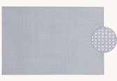 1x Sets de table rectangulaires gris/lilas violet - Plastique - 45 x 30 cm - Sous-couches