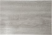 Rechthoekige placemat hout print grijs - PVC - 45 x 30 cm - Onderleggers