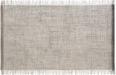 Rechthoekige placemat uni grijs jute 45 x 30 cm - Tafel onderleggers