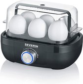 Severin EK 3166 - Eierkoker - electrisch - 6 eieren - matt zwart
