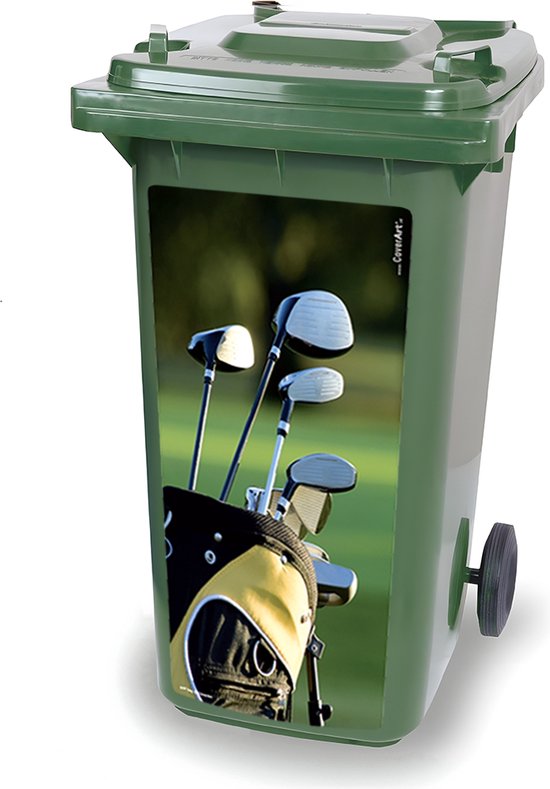 Kliko sticker - Golf Tee - container sticker - afvalbak stickers - vuilnisbak - CoverArt