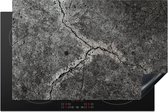 Inductie beschermer - Beton print - Grijs - Stenen - Betonlook - Industrieel - Afdekplaat voor fornuis - Inductie kookplaat - 80x52 cm - Kookplaat - Inductie mat