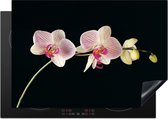 KitchenYeah inductie beschermer 75x52 cm - Bloemen orchidee - Kookplaataccessoires roze - Afdekplaat voor kookplaat - Anti slip mat - Keuken decoratie inductieplaat - Inductiebeschermer accessoires - Inductiemat - Beschermmat voor fornuis