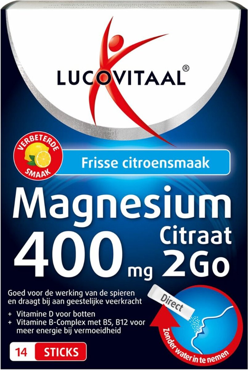 Goedkoopste Lucovitaal Magnesium 400mg 2Go 14 sachets